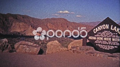 1972: Canyon Lakes sunset over the lake and surrounding hills.