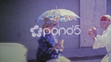 1974: Trying on Japanese style Kimonos and eating traditional meal.