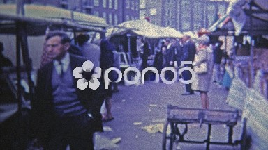 1969: Outdoor market selling dried fish and other foods and goods.