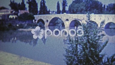 1969: Orb River Flows Through the Small Trading Town of Béziers, France