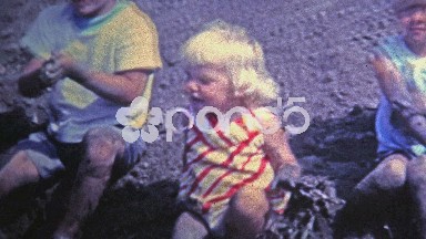 1969: Kids Playing in Mud at Busch Gardens Tampa