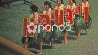 Hawaii 1976: Hula Dancers in Grass Skirts Perform at Festival