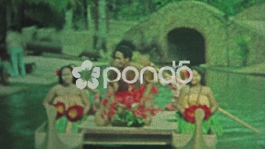 Hawaii 1976: Hawaiian Men Perform Synchronized Hula Dance on Boat in Traditional Dress