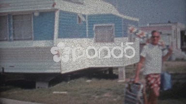 1966: New trailer park subdivision near the beach and summer sun.
