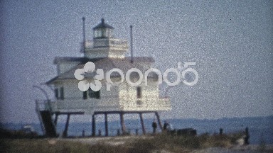 1966: Hoopers Strait Lighthouse newly moved and restored from original.