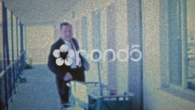1957: Man Stealing Items from Hotel Maid Service Cart.