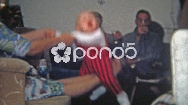 1968: Grandma launching baby into air with her strong legs.