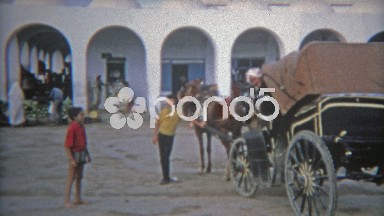 1972: Tunisian marketplace hustle and bustle of Arab port city.