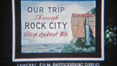 1957: Rock city atop Lookout mountain rope bridge hiking destination.