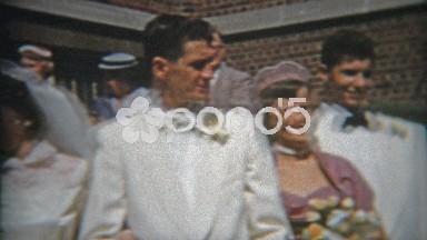 1953: Wedding pictures with folks lined up for the big photograph.