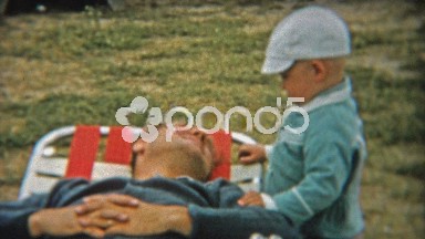 1956: Hip Hop Baby kisses drunk Dad's face.