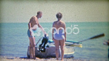 1956: Teenagers first boat trip with 2 tan men.