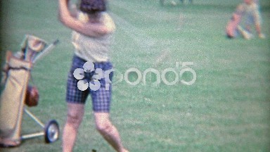 1964: Four Women Playing Golf During Girls-Only Vacation Trip in Las Vegas