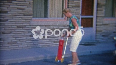 1964: Women Hitting Golf Balls Off Asphalt Pavement in Las Vegas Hotel Parking Lot.
