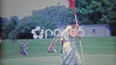 1964: Women Putting on the Golf Green in Las Vegas, Nevada