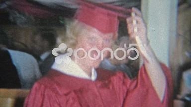 1963: Nervous girl graduates from high school private party in basement