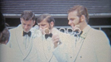 1968: Dad being cool around the groomsmen before the wedding.