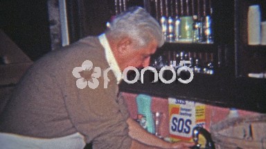 1965: Chef Washing Oysters at Kitchen Sink in Easton, Maryland