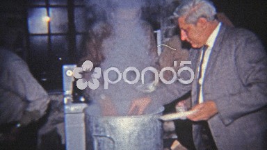 1965: Greedy Man Taking Giant Plate of Oysters to Eat