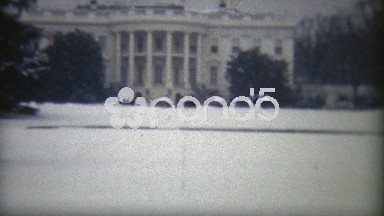 1972: White House Snow Covered Lawn During Winter