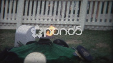 1972: Eternal flame at cemetery sacred grave site.