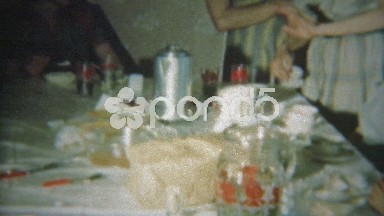 1951: The Dessert Table After Dinner with Coffee and Tea.
