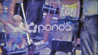 1962: Performance monkey actor on leash in the park providing entertainment for