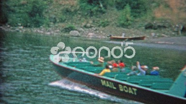 1957: Mail Boat Taking Tourists Up River Sightseeing and Dropping Postage Along