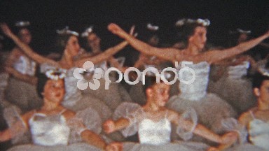 1957: White Ballet Dance Group Performance of Adults and Children