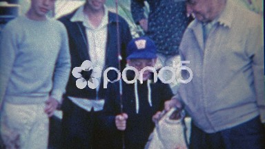 1954: Kid Shows Off Halibut Catch with Grandpa, Brothers and Family in Fort Worth, Texas
