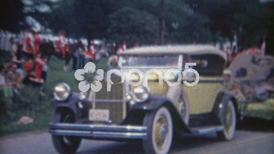 1966: Odd Parade with Caveman and Dinosaur Theme in Glen Rose, Texas