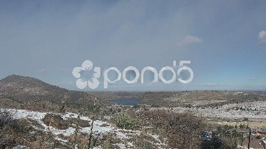 Private property rights protecting western scenic lake below.