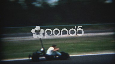 1960: Go karting race track loop driving without helmets.
