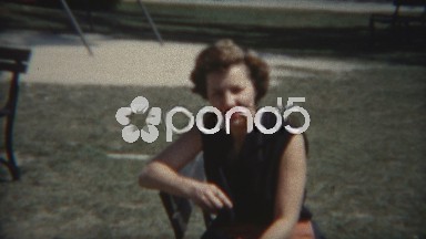 1954: Women enjoying some seated rest time at a city park.