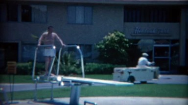 1965: Fat Man Fails to Dive Off Hotel Pool Board in Las Vegas