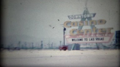 1965: Downtown Casino Center Welcome Sign Dunes Hotel Marquee LAS VEGAS