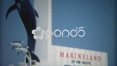 1965: Marineland of the Pacific sign and public lobby area. LOS ANGELES