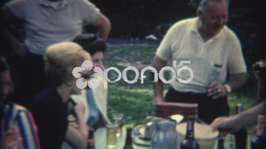 1965: Booze-Filled Picnic Table with Adults Enjoying Hard Liquor and Beers in Tampa