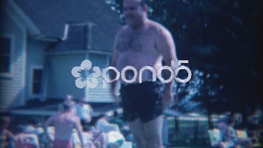 1965: Fat Man Performs Backflip Into Swimming Pool, Tampa, Florida