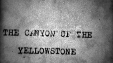 1937: Canyon of the Yellowstone park as it was known waterfall river.