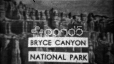 1937: Bryce canyon national park rock formations cliffs natural beauty. UTAH