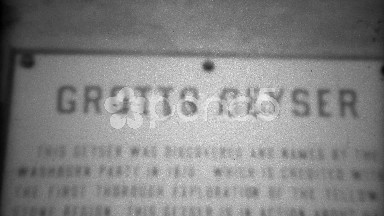1937: Grotto Geyser Signage and Dramatic Water Steam Gas Boiling Over