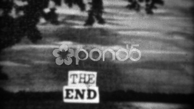 1937: Vintage Homemade Crafted Closing Title Screen Scene