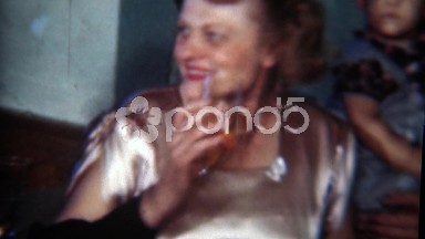 1954: Alcohol Drinking Wedding Party Celebrating the Moment