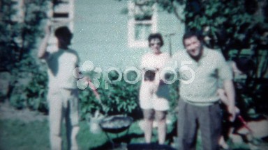 1961: Man gets dounce man grilling outdoor from sassy wife and drunk buddy.