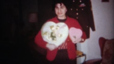 1963: Awkward teenager gets valentine's day heart candy sweetheart gifts.