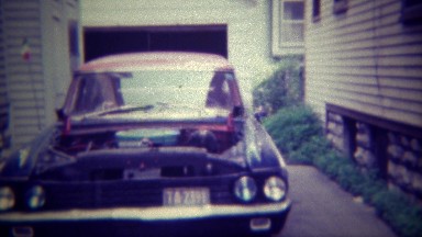 1971: Car Customized With American Flag Paneling And Wild Interior Decor. Des