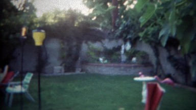 1966: Backyard grotto pool cabana lounging area at residential home. SAN DIEGO,