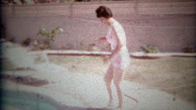 1957: Woman Scared of Water Enters Swimming Pool for First Time, San Diego