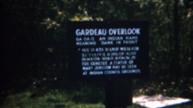 1965: Gardeau Overlook river bend at Letchworth State Park. CASTILE, NEW YORK